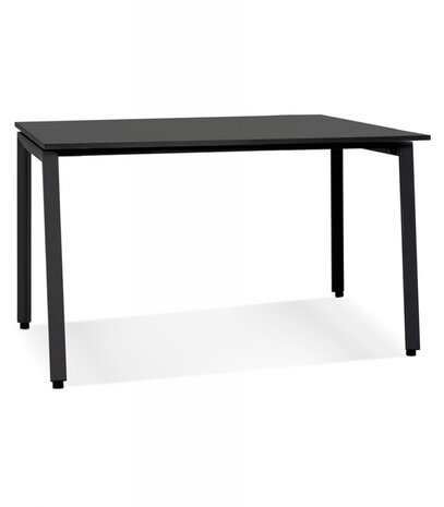 Zwarte vergadertafel/benchbureau 'AMADEUS SQUARE' - 140x140 cm