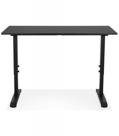 In hoogte verstelbare zwarte bureau 'OSMOSE' - 140x70 cm
