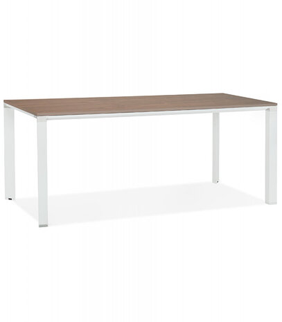 Design vergader- / eettafel 'XLINE' 200 in walnootafwerking met witte structuur - 200x100 cm
