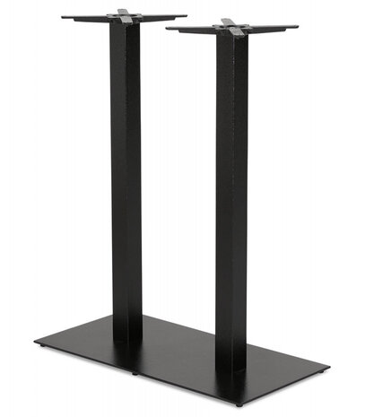 Zwart geverfde metalen tafelpoot 'NERO DOUBLE' 100 cm