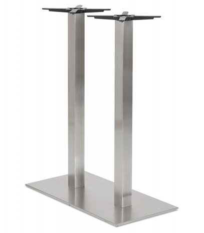Tafelpoot van geborsteld metaal 'KARO DOUBLE' 100 cm