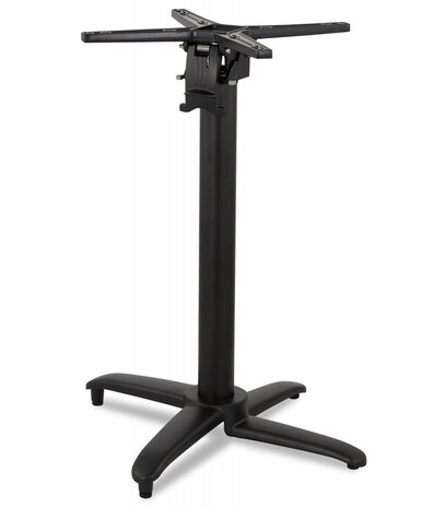Opvouwbare tafelpoot 'PRATIK' 75 van zwart aluminium binnen/buiten