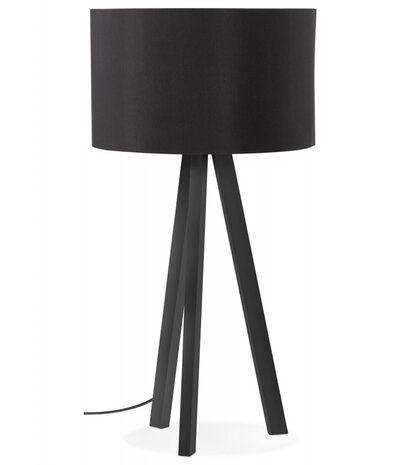 Design tafellamp 'SPRING MINI' met lampenkap en zwarte staander