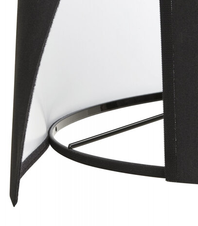 Design tafellamp 'SPRING MINI' met lampenkap en zwarte staander