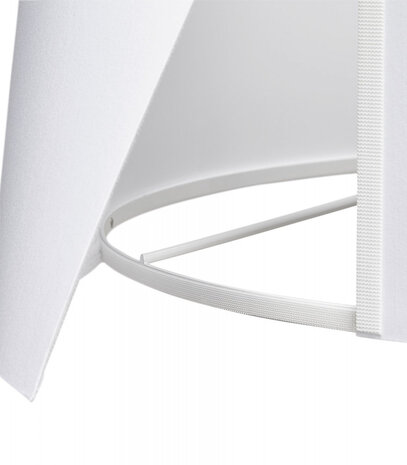 Design tafellamp 'SPRING MINI' met witte lampenkap en zwarte staander