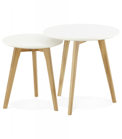 Inschuifbare ronde tafel 'GABY' Scandinavische stijl
