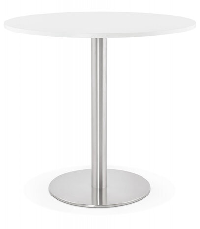 Kleine ronde bureautafel / eettafel 'DALLAS' wit - Ø 90 cm