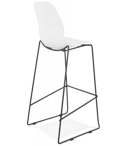 Design barkruk 'BERLIN' wit industriële stijl stapelbaar