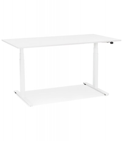 Witte elektrische zit/sta-bureau 'TRONIK' - 140x70 cm